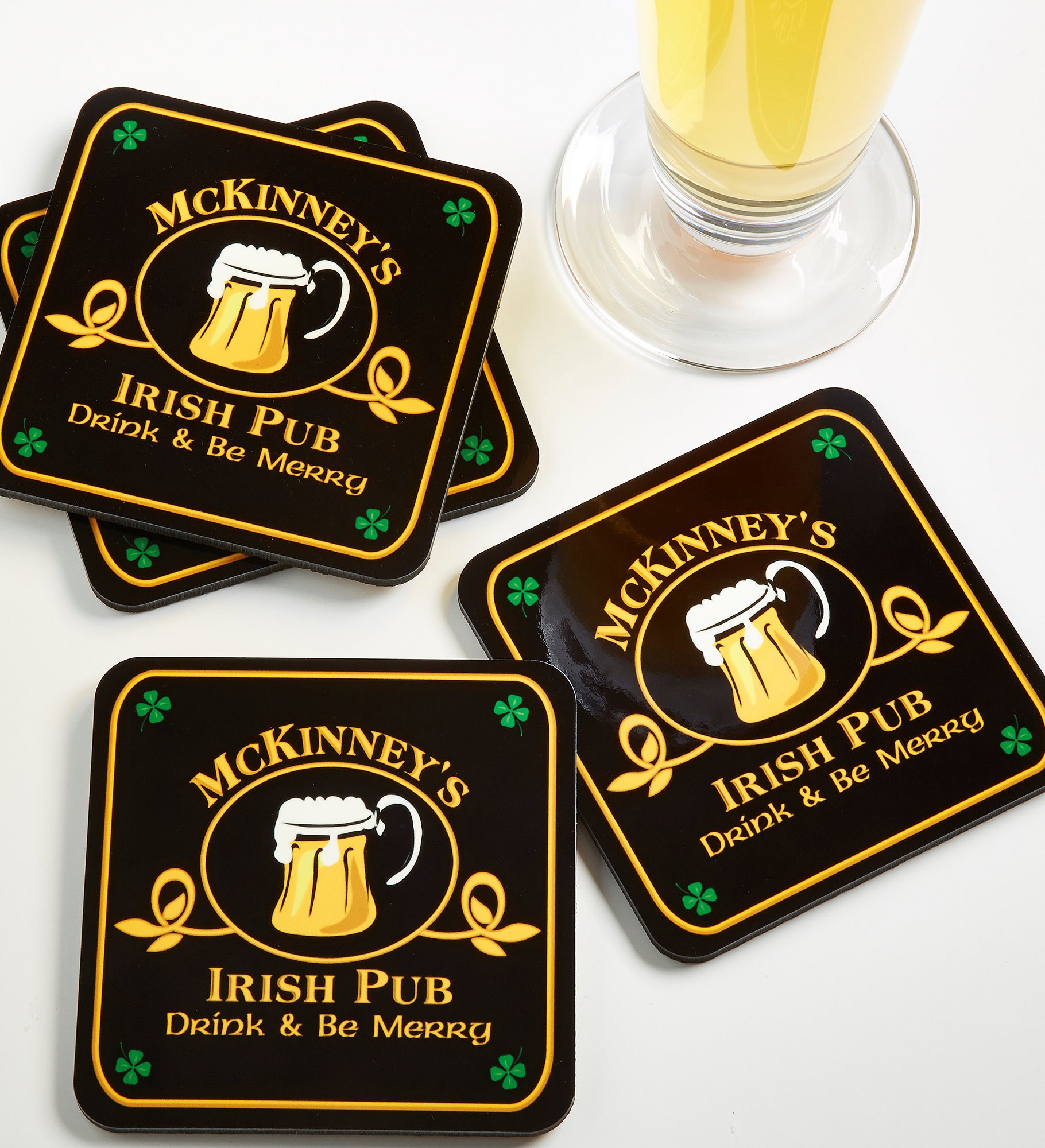 Old Irish Pub Personalized Coaster